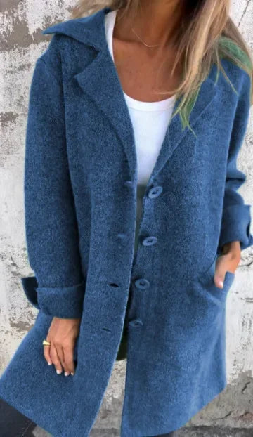 Detalhes do Cardigan Feminino Longo Mary de Botão